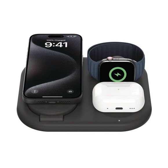 Open Box - Belkin - Qi2 15W 3-in-1 Mid Tier Wireless Stand - Bl Black - Picture 6 of 9